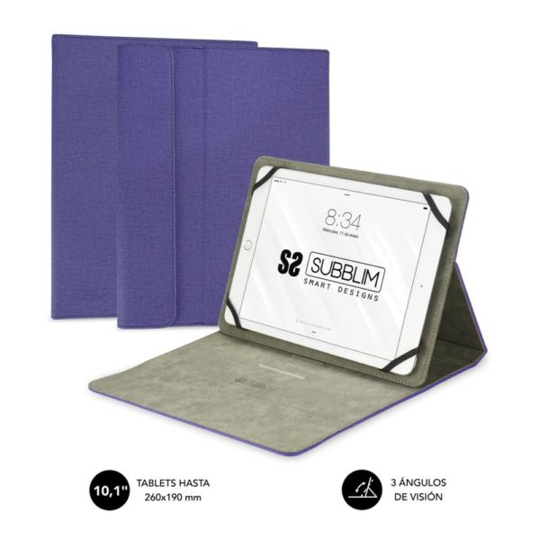 Funda subblim clever stand case para tablet 10.1 pulgadas purpura