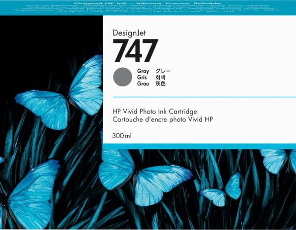 Cartucho tinta hp gris 747 300 ml