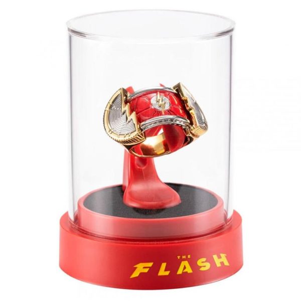 Réplica anillo y exhibidor the noble collection dc comics the flash